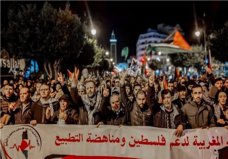 تظاهرات در شهر«طنجه» مغرب در حمایت از فلسطین
